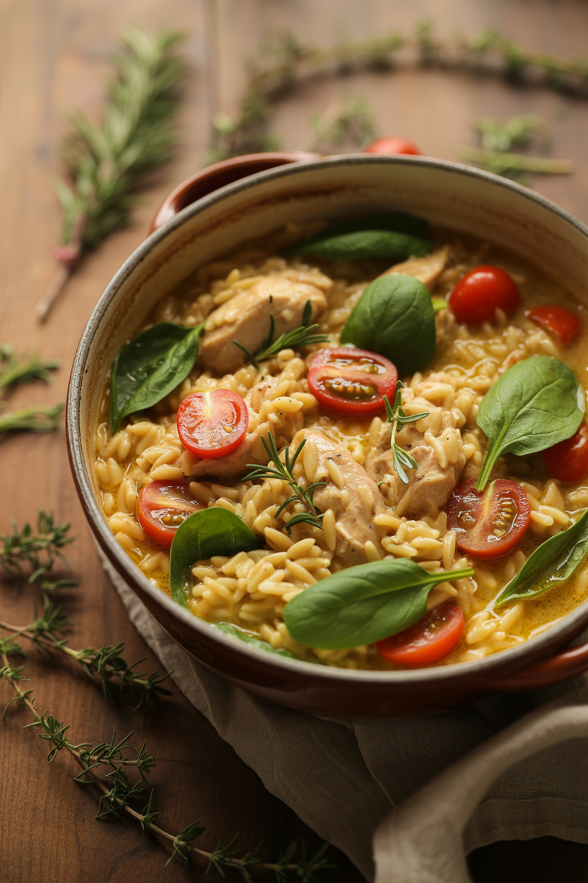 One Pot Chicken Orzo